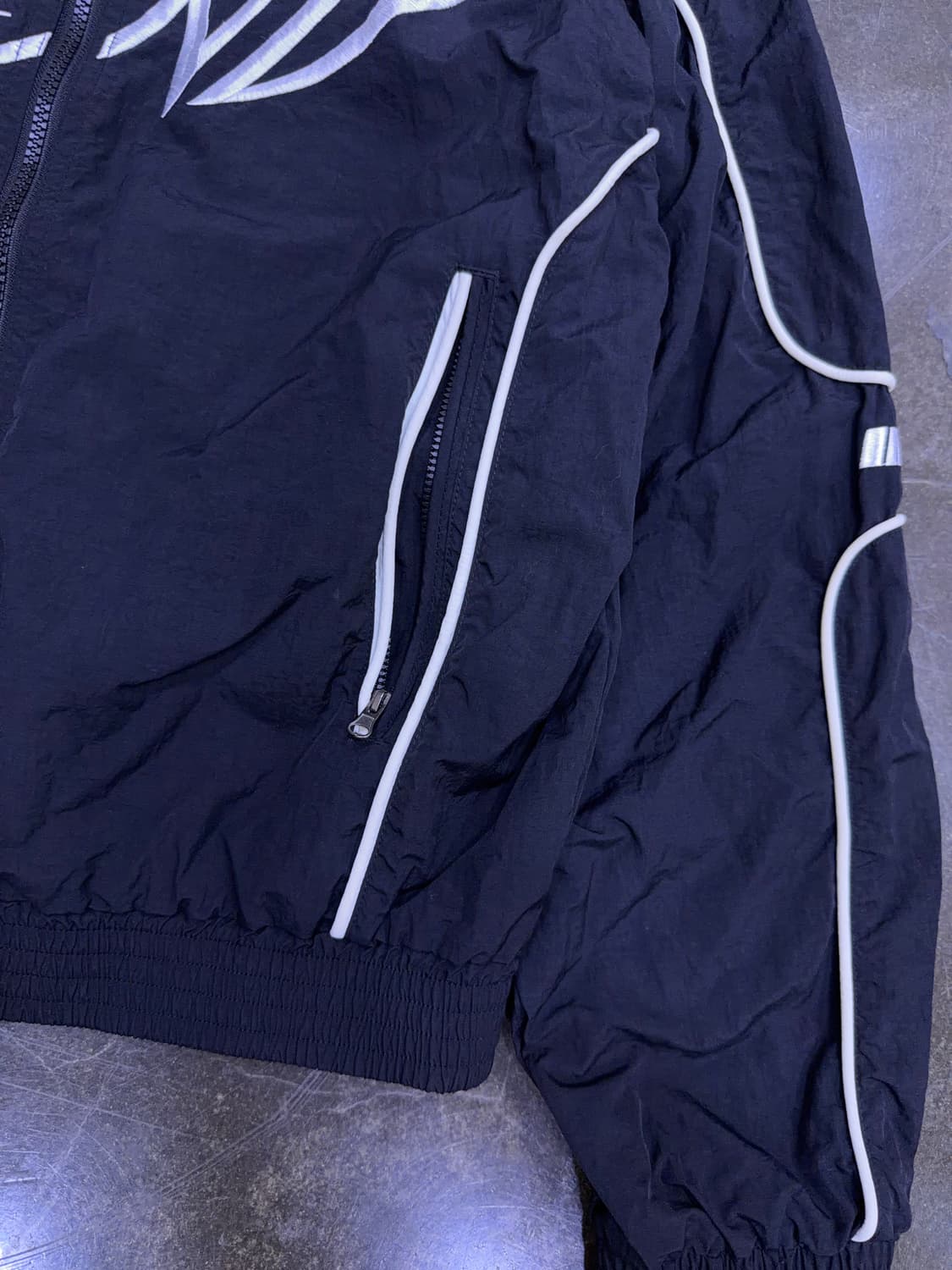 낫포너드 나일론 레이싱 자켓 블랙 M 상품이미지6