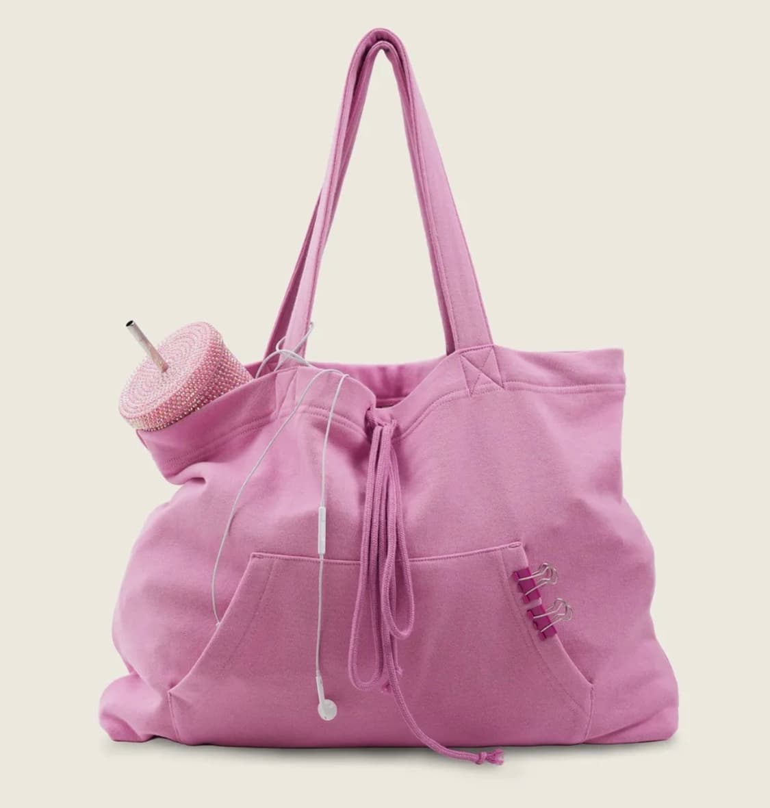 더이너스 후디 쇼퍼백 핑크 새상품 상품이미지1