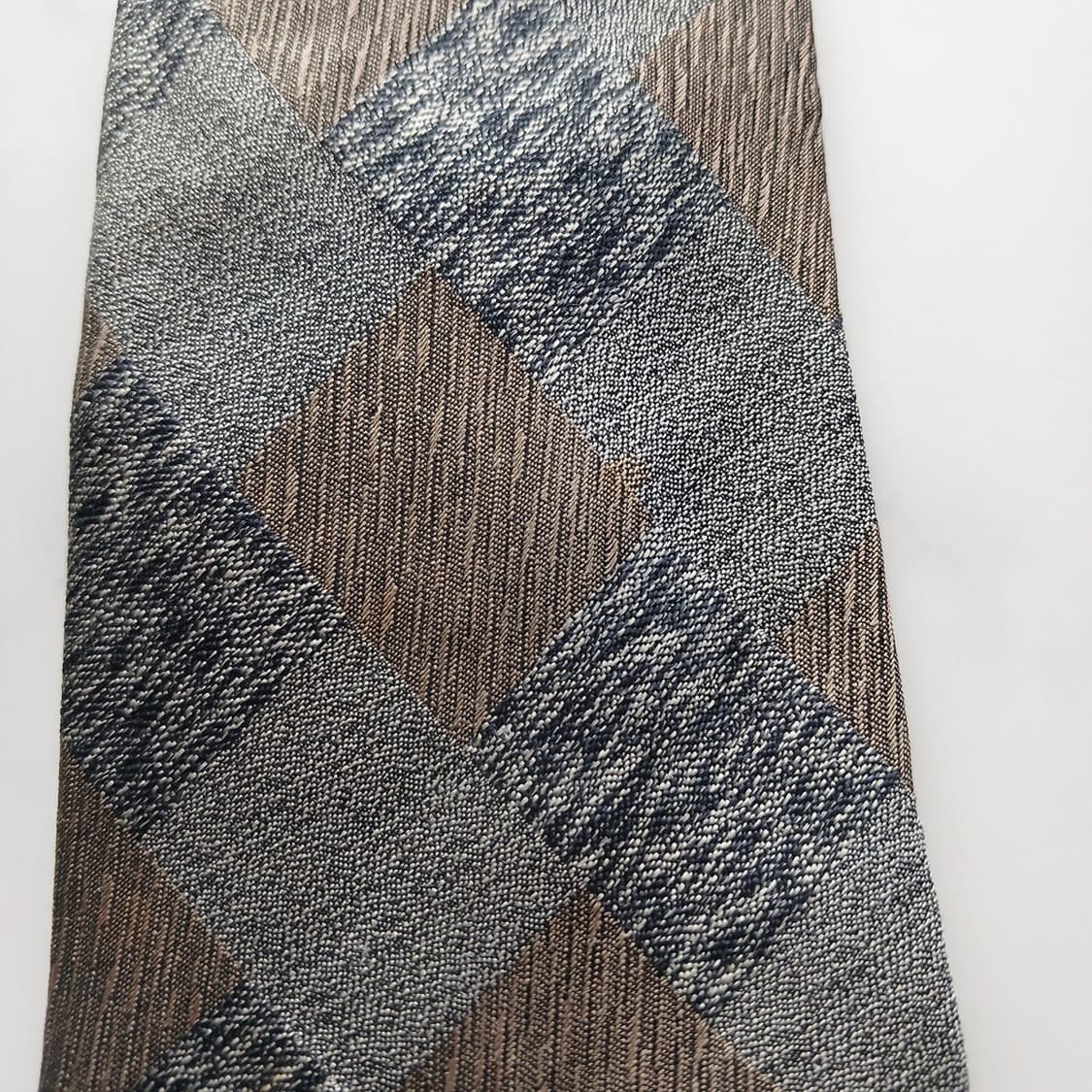 이세이미야케 실크 그레이 체크 패턴 넥타이 8.7cm B등급 A17960 상품이미지6