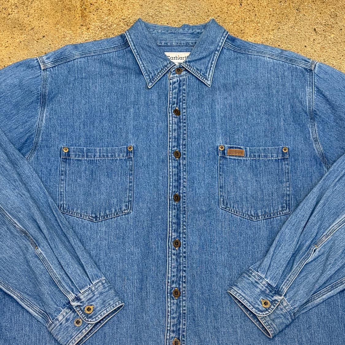 00s 미국 빈티지 칼하트 워크 청남방 데님셔츠 청셔츠 상품이미지3