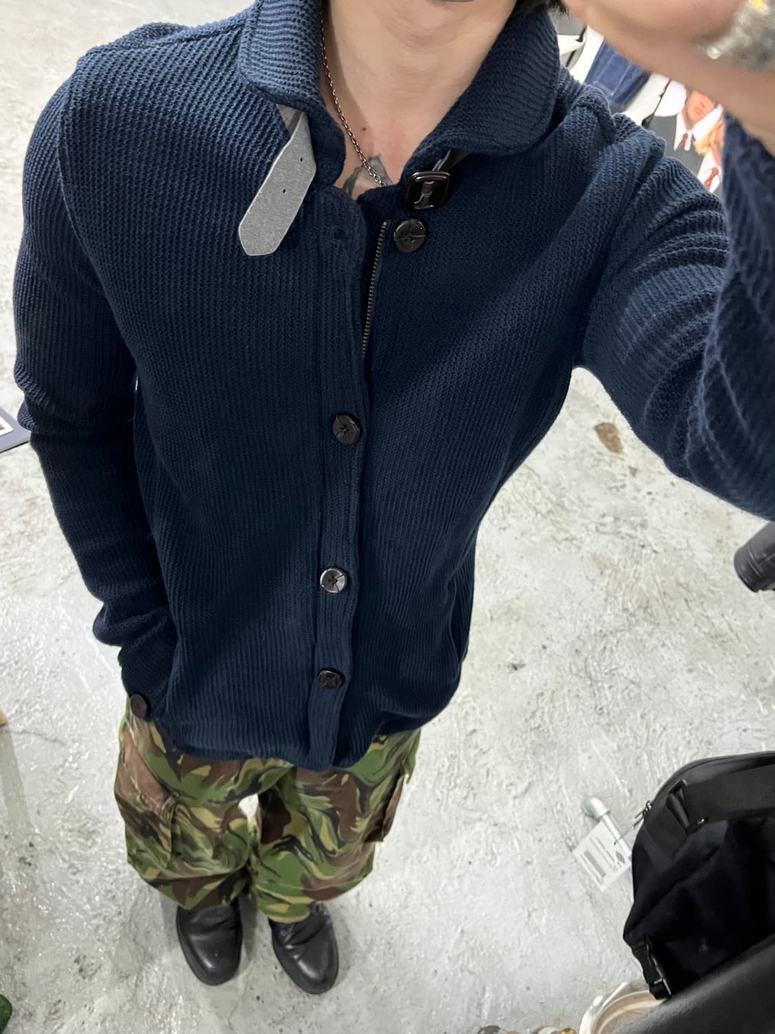 Morgan Homme waffle knit cardigan  상품이미지3