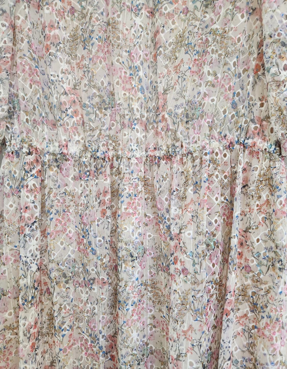 써스데이아일랜드 자수플라워 빅카라 원피스 M사이즈 상품이미지8