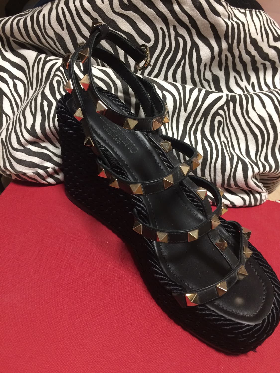 발렌티노 힐 발렌티노 샌들 웨지힐 웨지샌들 풀박 상품이미지4