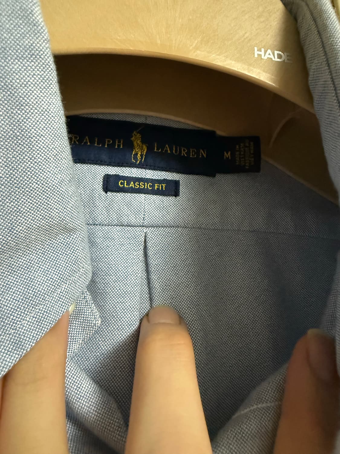 폴로 클래식핏 옥스포드셔츠 블루 M 상품이미지3