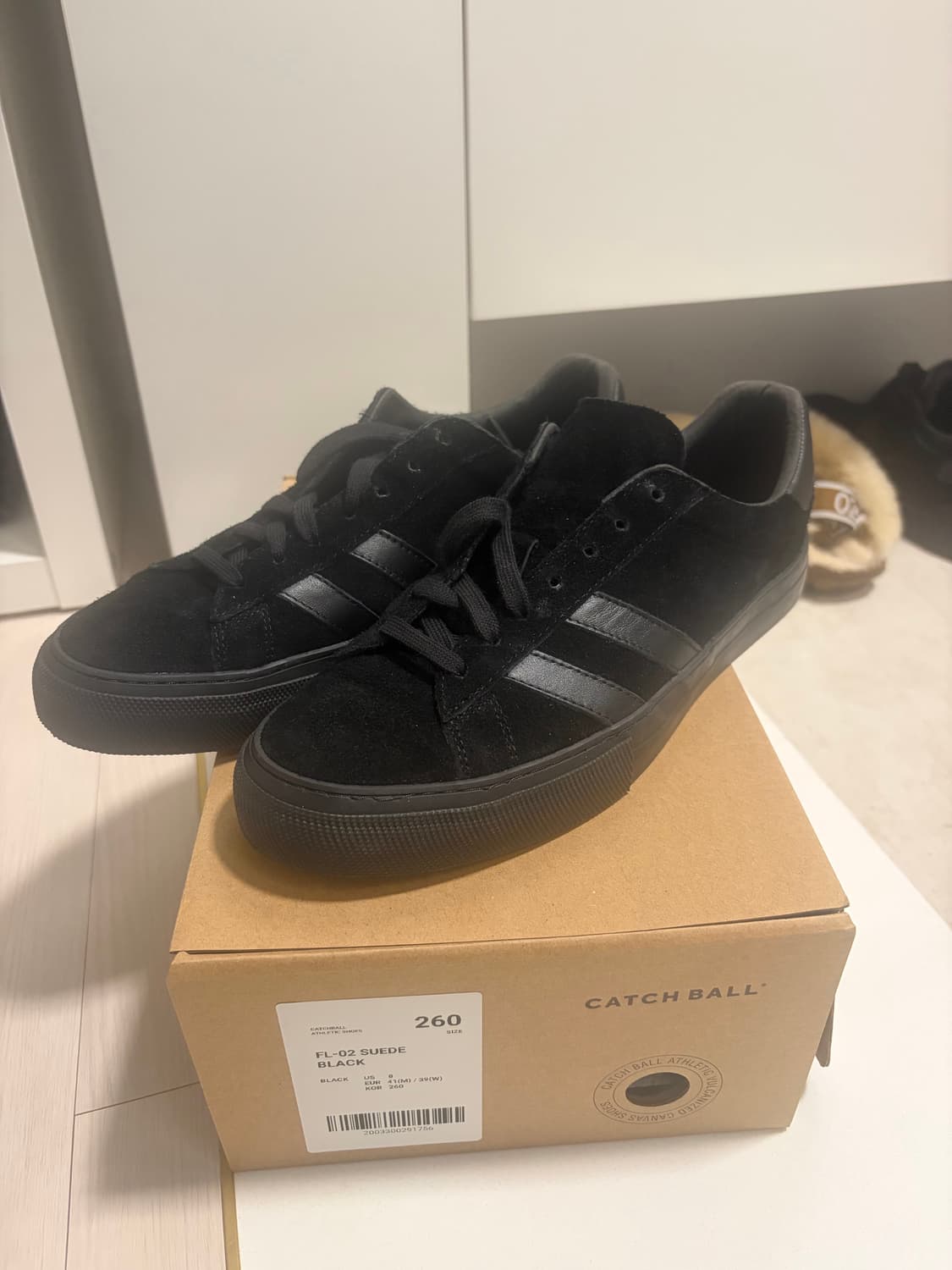 캐치볼 FL-02 스웨이드 블랙 스니커즈 260 상품이미지3