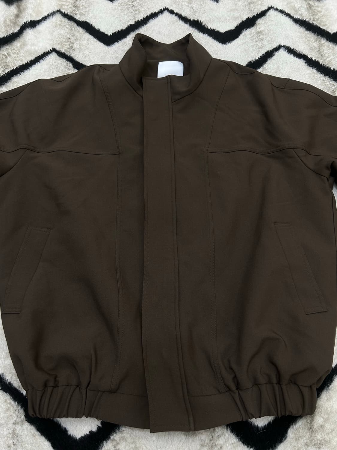 [Free]Laroom 오버핏 하이넥 자켓/브라운 상품이미지3