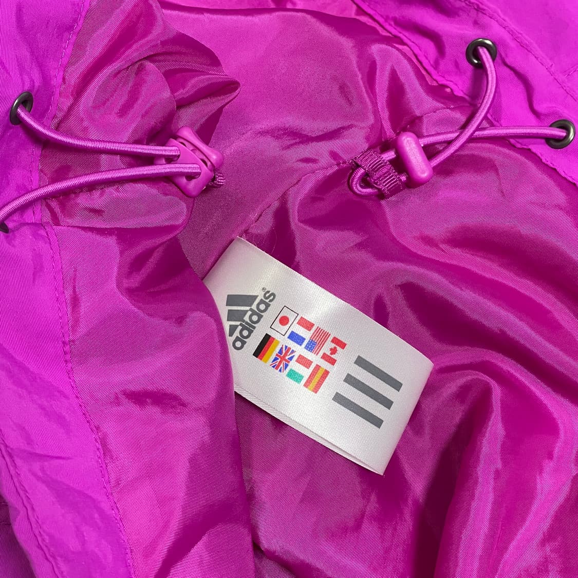 L 아디다스 삼선로고 퍼플 바람막이 상품이미지6