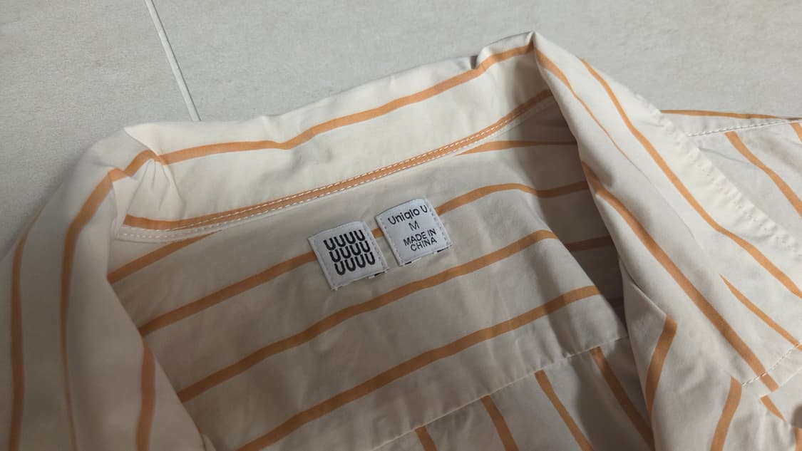 유니클로 U 오픈 칼라  스트라이프 셔츠 상품이미지4