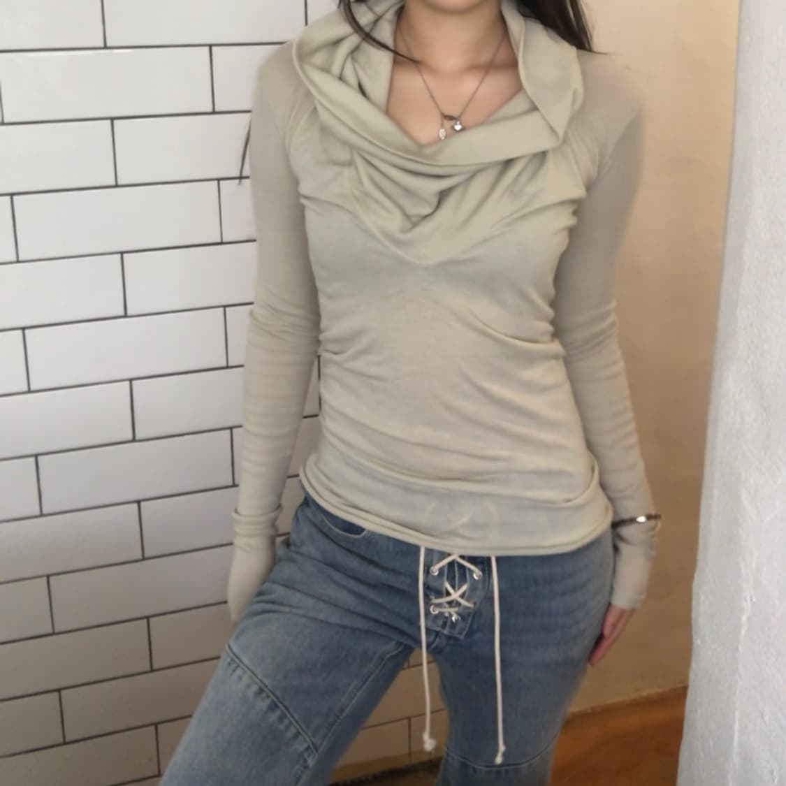 릭오웬스 드레이프 넥 롱 슬리브 상품이미지9