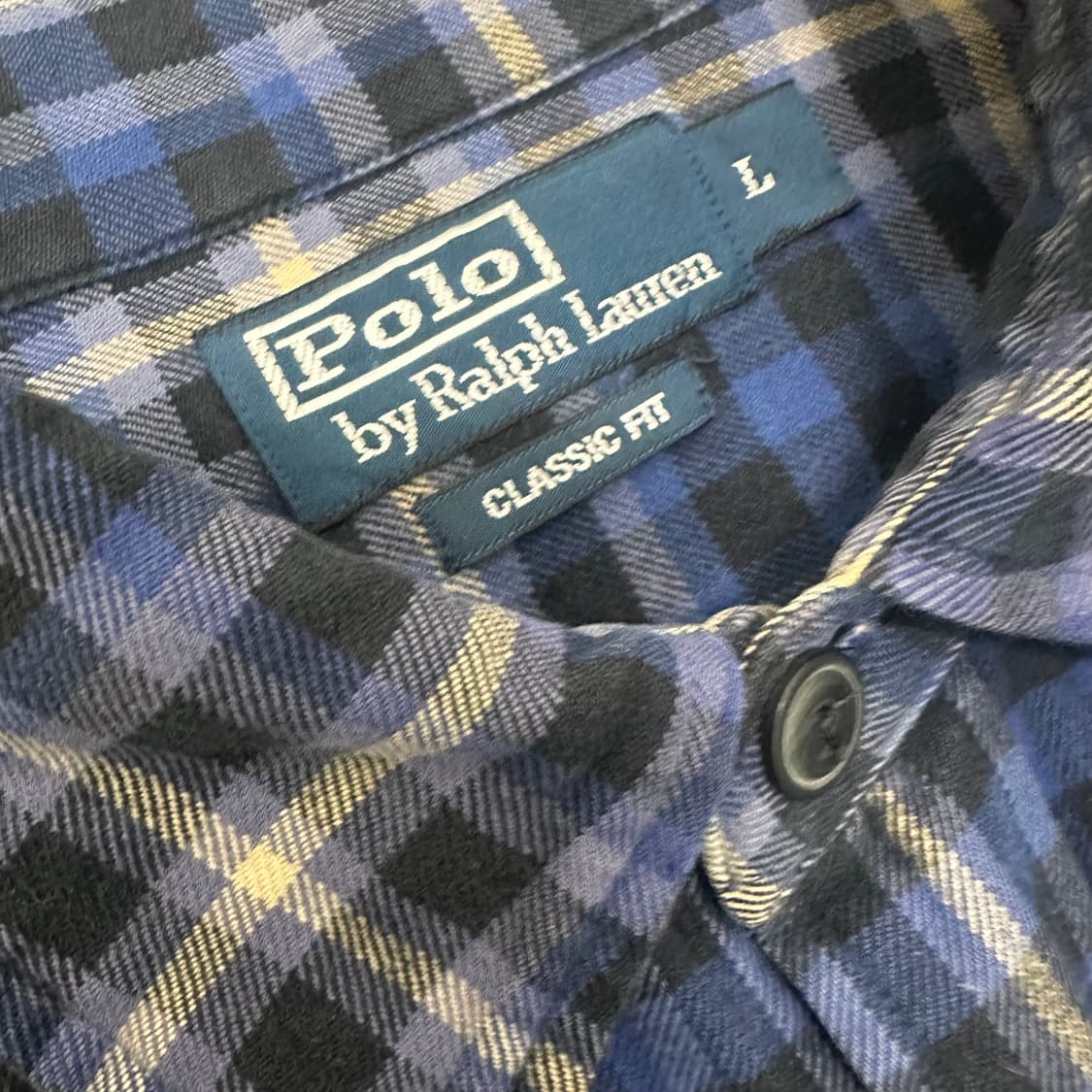 POLO 폴로 랄프로렌 체크 패턴 남방 셔츠 클래식핏 L 상품이미지3