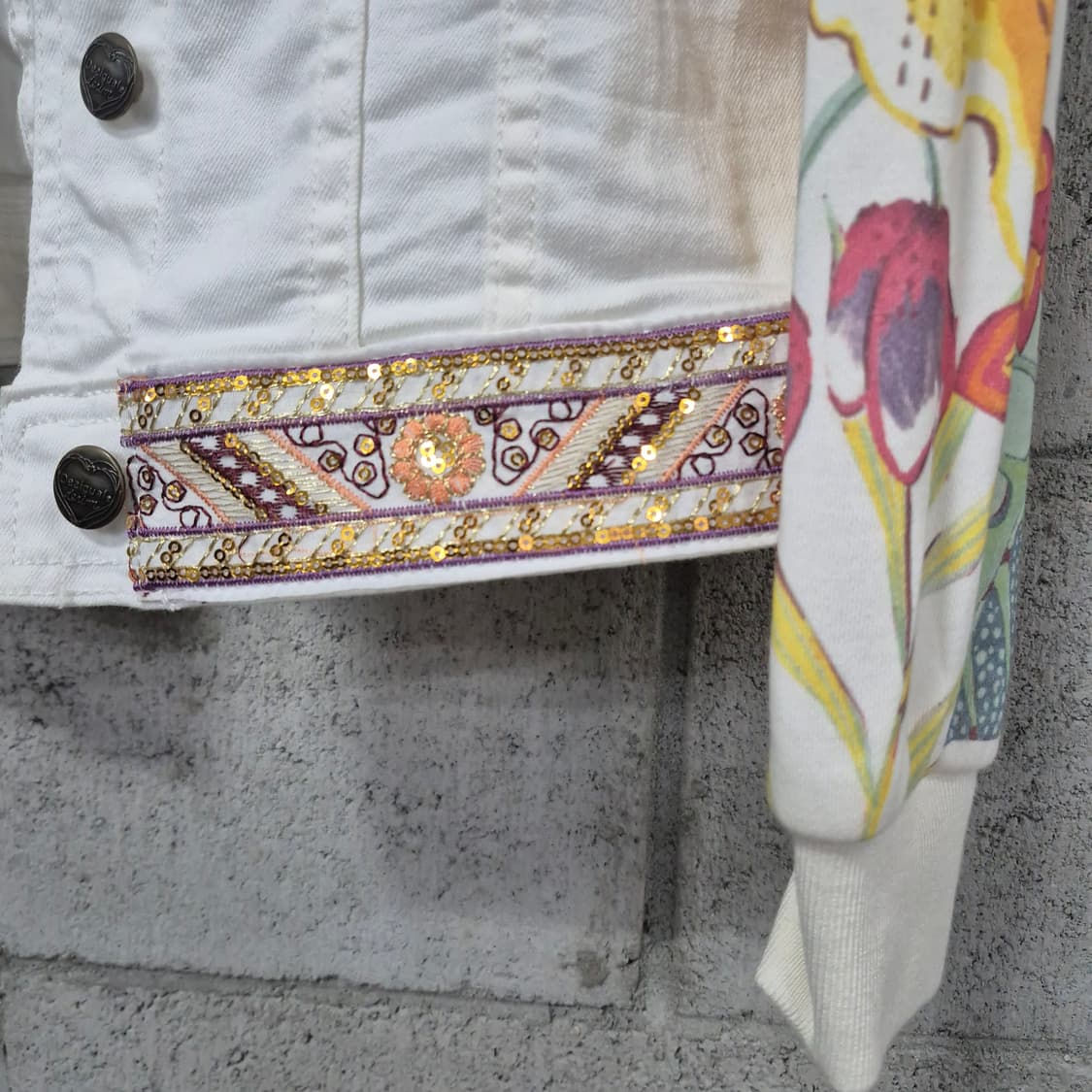 데시구알 스팽글 자수 데님자켓 상품이미지6