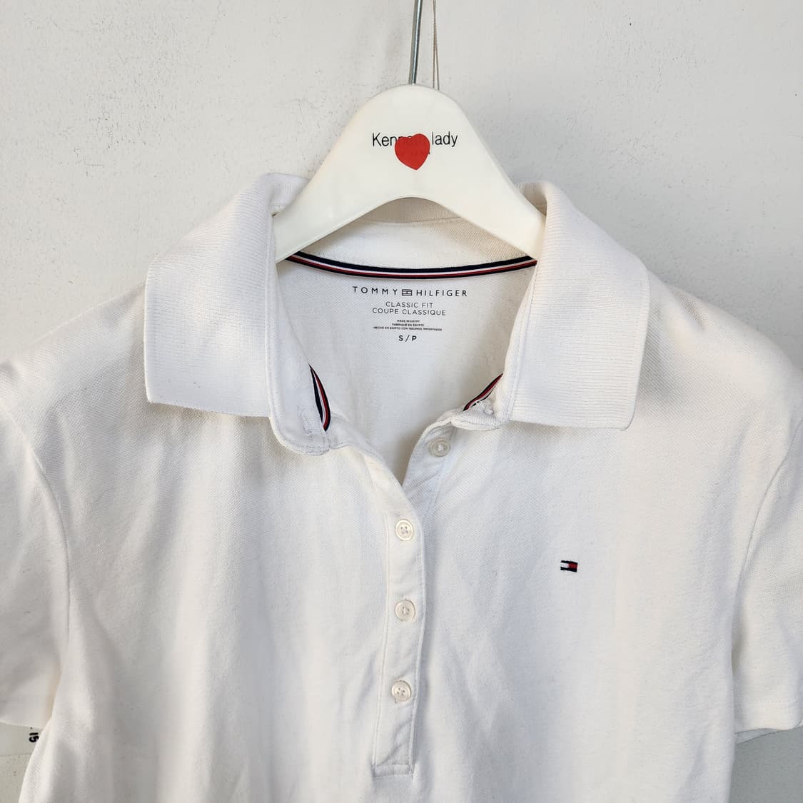 타미힐피거 화이트 반팔 카라티 상품이미지2