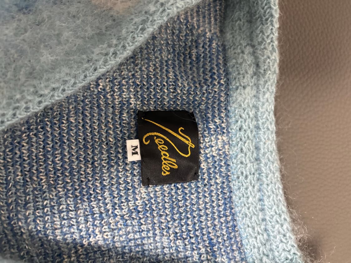 니들스 모헤어 체크 가디건 상품이미지1