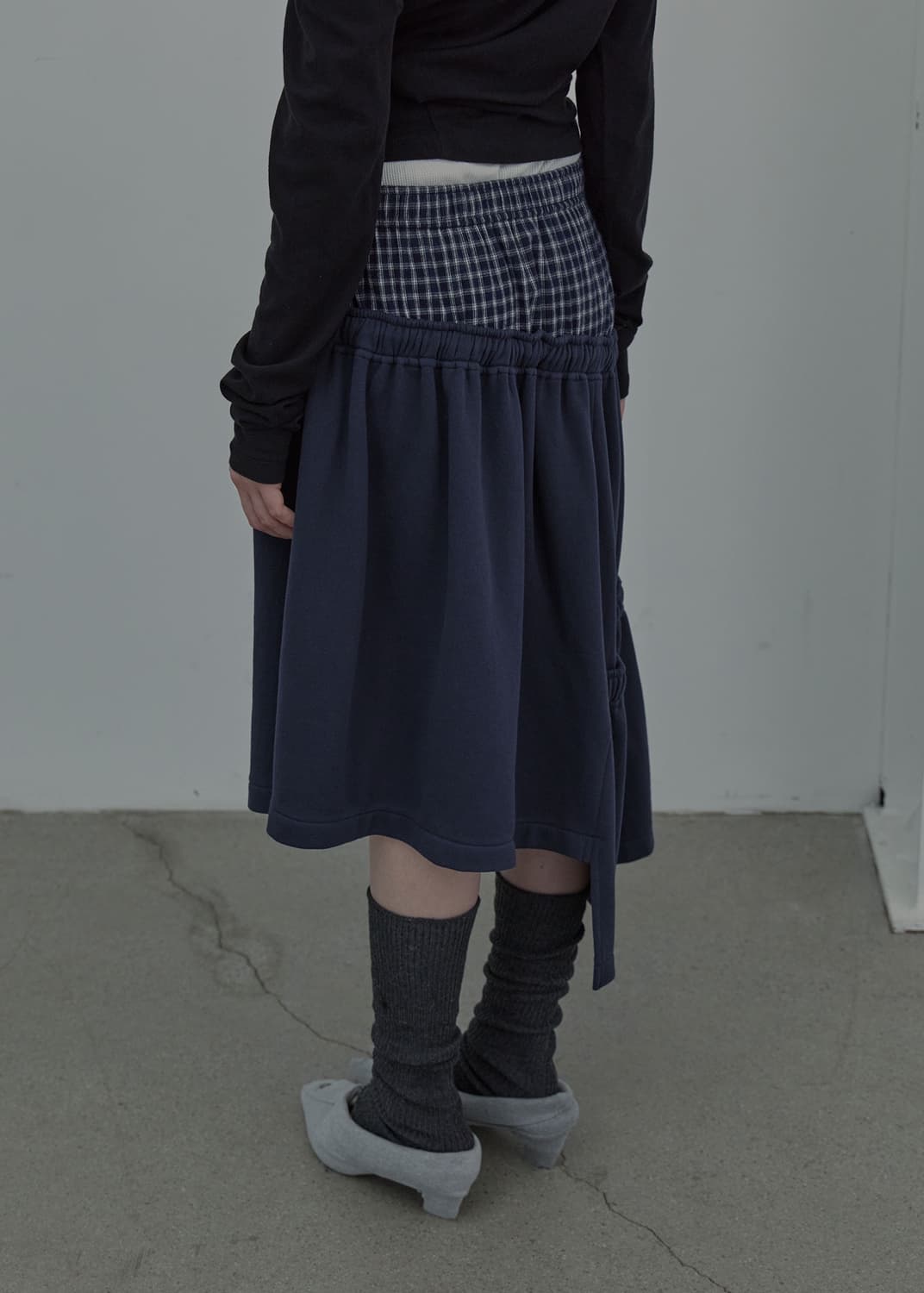 LCDC 체크믹스 져지 스커트 상품이미지2