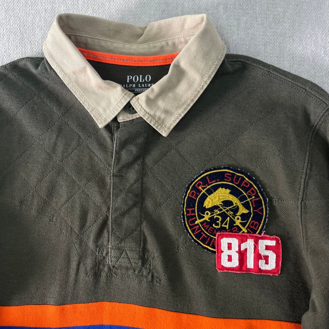 95 폴로랄프로렌 신형 성조기 카키 럭비티  상품이미지2