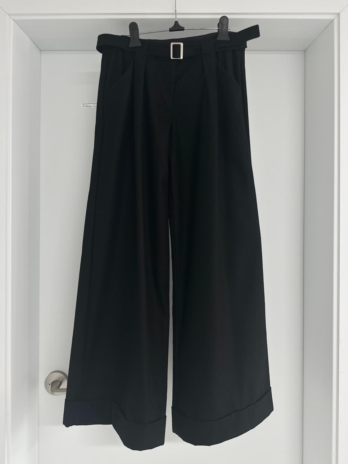 [엠포리오 알마니] 여성블랙 와이드 팬츠 상품이미지1