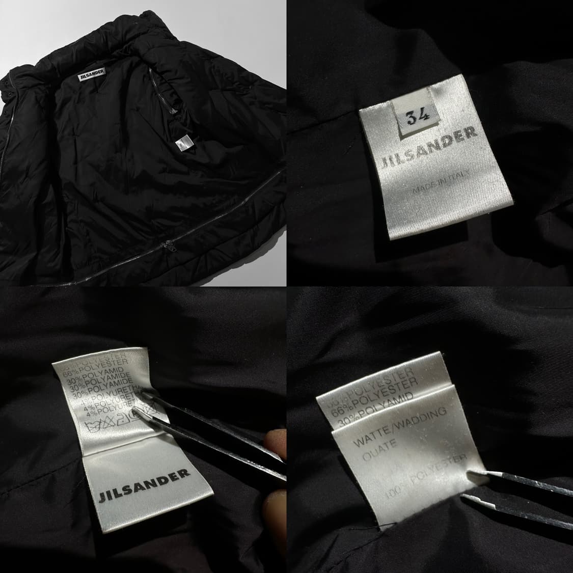 질샌더 디테쳐블 숏점퍼 블랙 상품이미지10