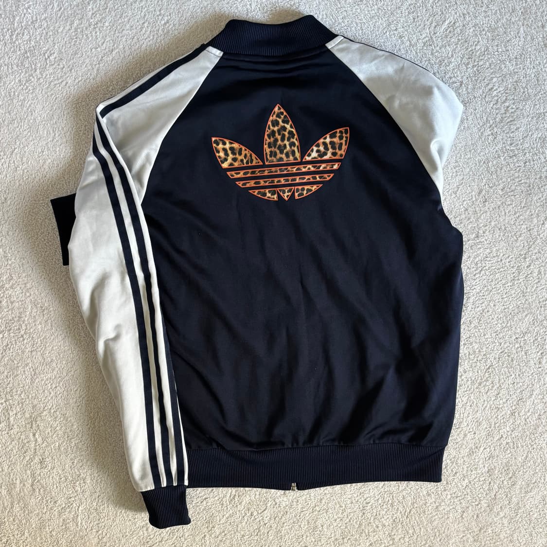 아디다스 희귀 네이비 남흰 레오파드 포인트 져지 상품이미지2