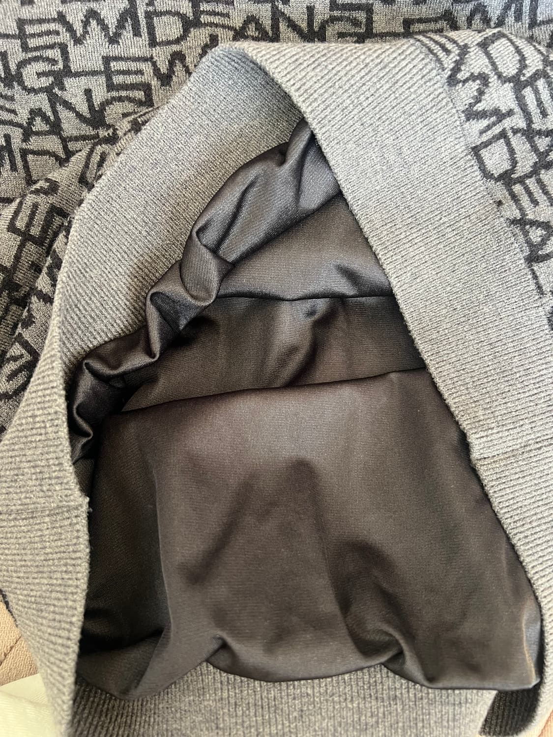 와이드앵글 남성 차콜그레이  울방풍라운드니트 골프니트 105 상품이미지6