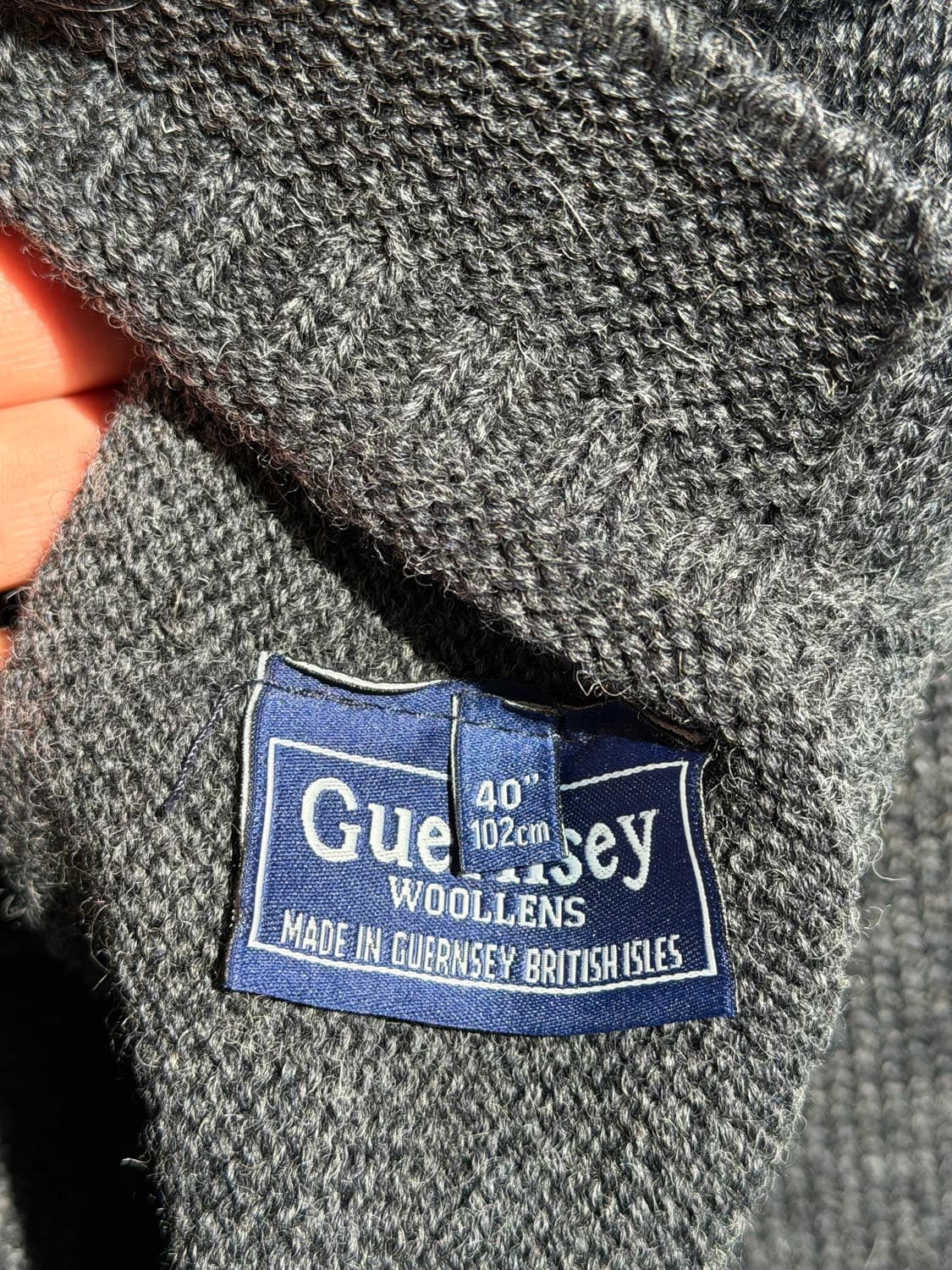 Guernsey Woollens 건지 울른스 차콜 니트 스웨터 40 상품이미지4