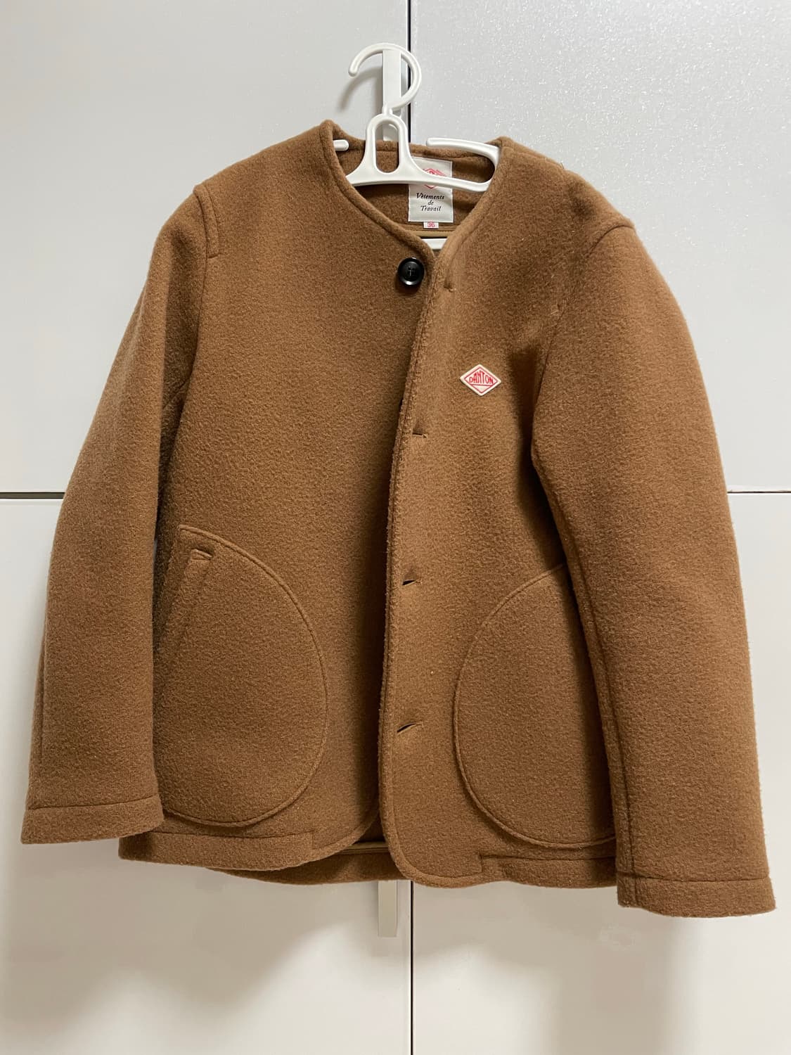 단톤 울 카라리스 노카라 자켓 코트 베이지 36 상품이미지4