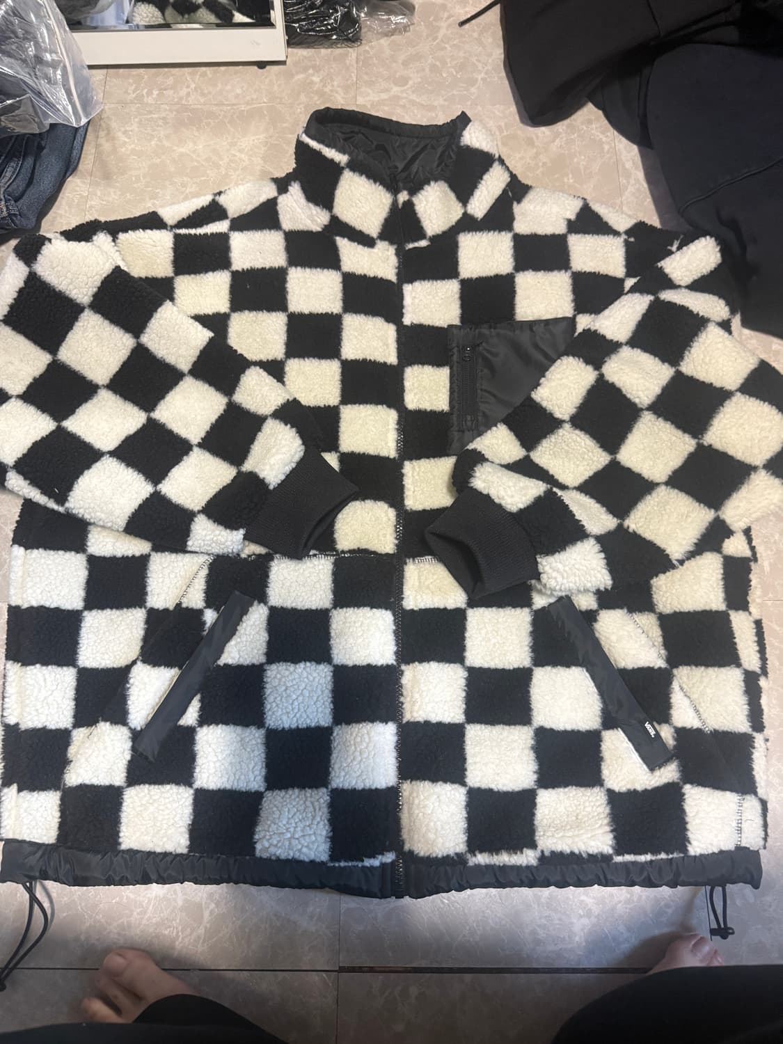 XL사이즈 반스 리버시믈 체커 후리스 상품이미지1