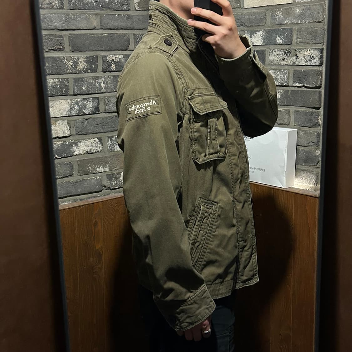 XL) 아베크롬비 올리브 그린 사파리 자켓 상품이미지9