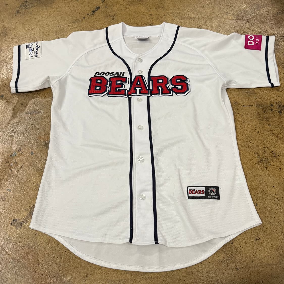 [ 100 ] 두산베어스 노마킹 반팔 야구 유니폼 b10 상품이미지2