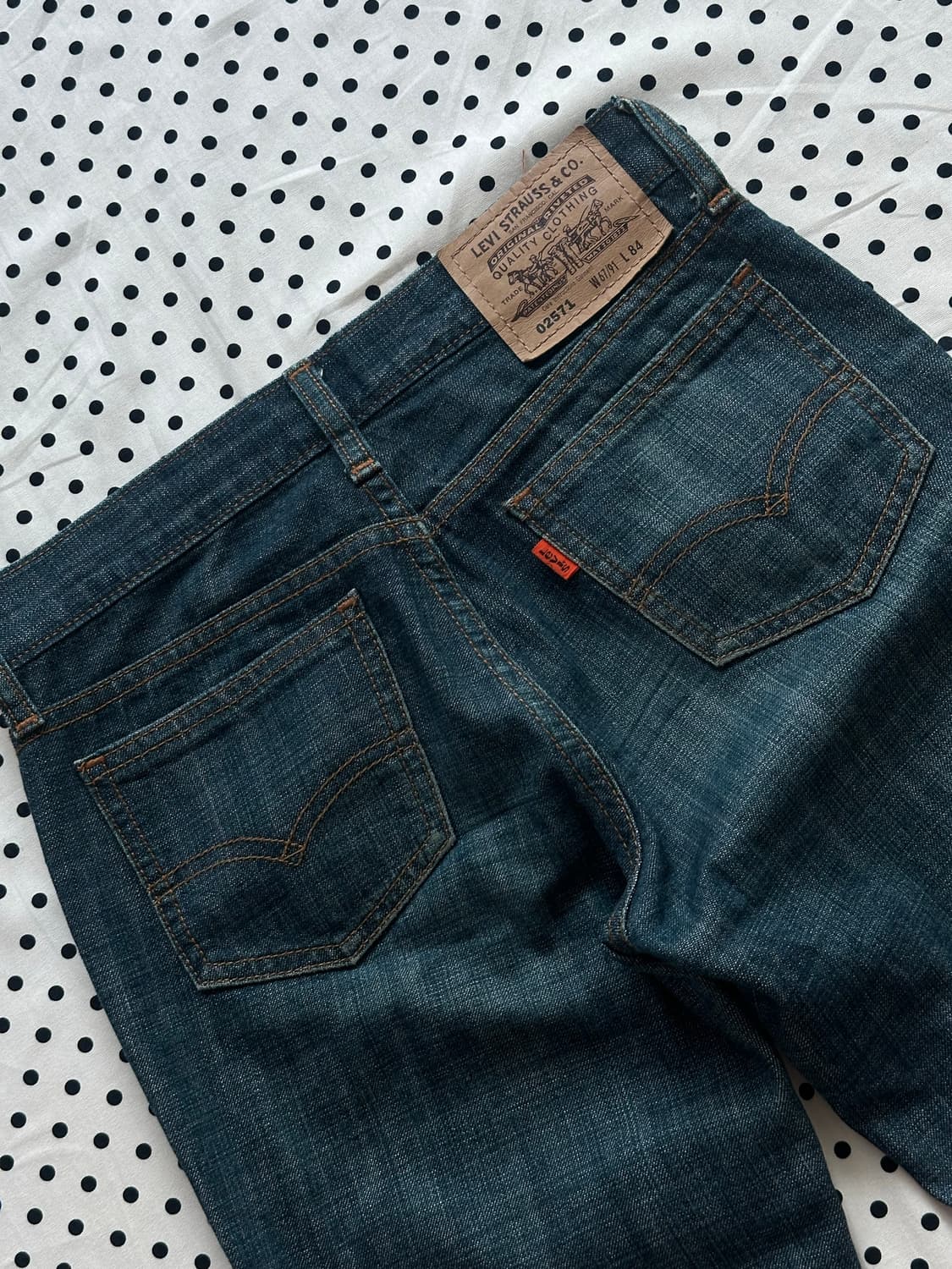 리바이스 00‘s 02571 오랜지탭 부츠컷 데님팬츠 y2k 갸루 펑크 상품이미지5