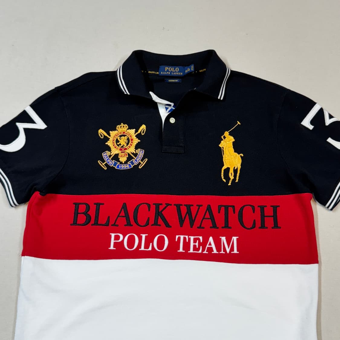 M) 폴로 랄프로렌 블랙와치 골드 빅포니 반팔 카라티 상품이미지3