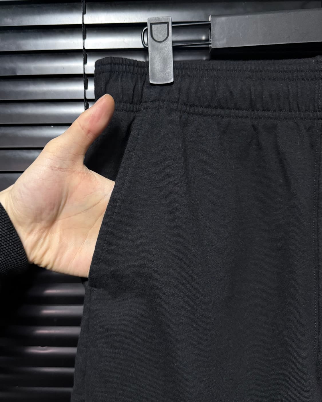 디키즈 블랙 검정 스웻 면 코튼 워크 밴딩 반바지 쇼츠 M 95 로고 상품이미지2