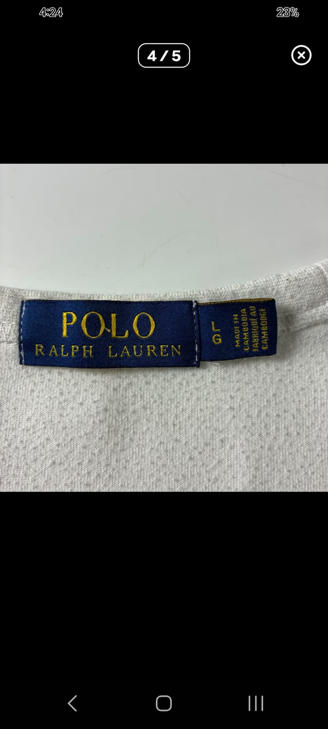 폴로 랄프로렌 자수 코튼 화이트 상품이미지4