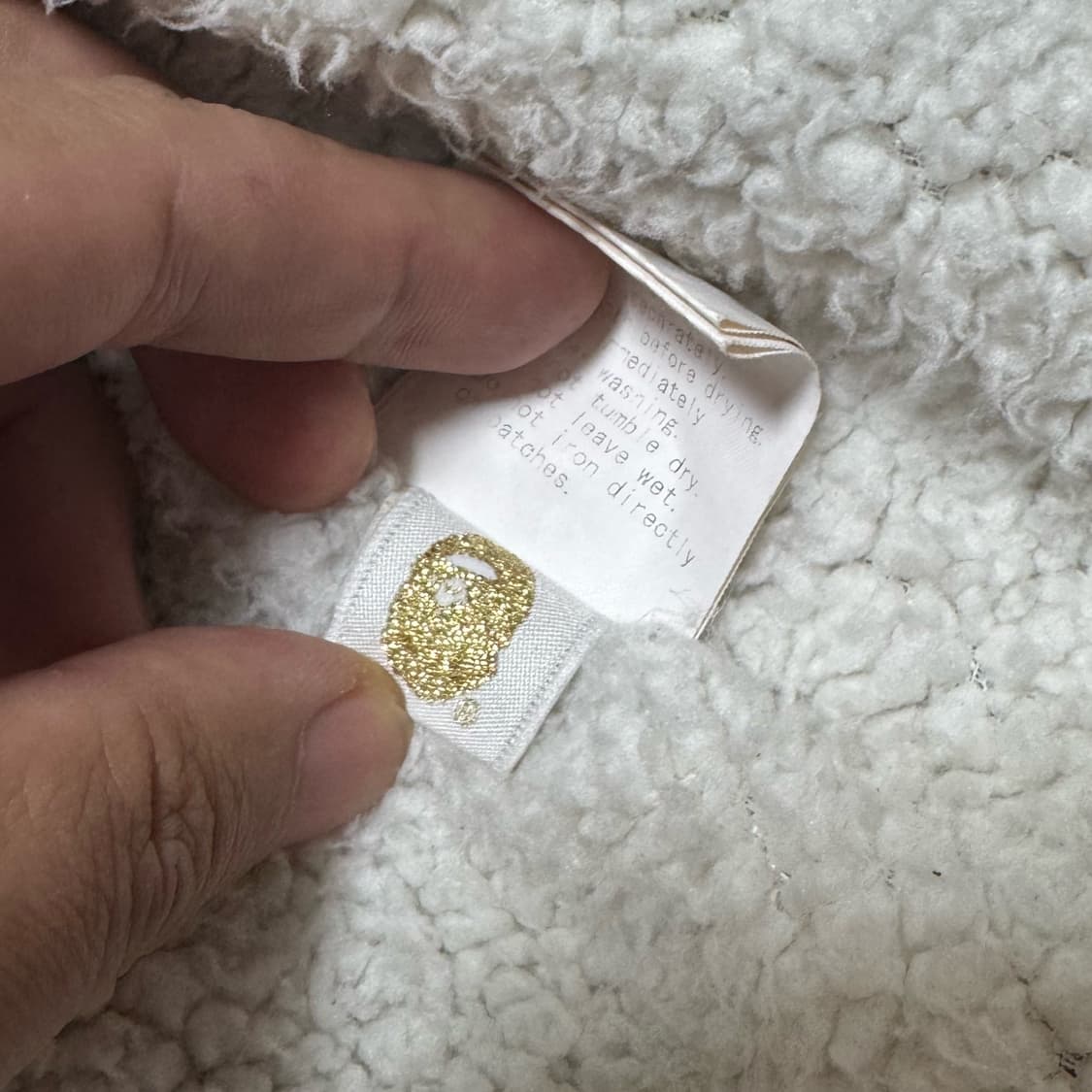 Bape 베이프 x 챔피온 스타디움 양털 쉐르파 코치 자켓 M 상품이미지7