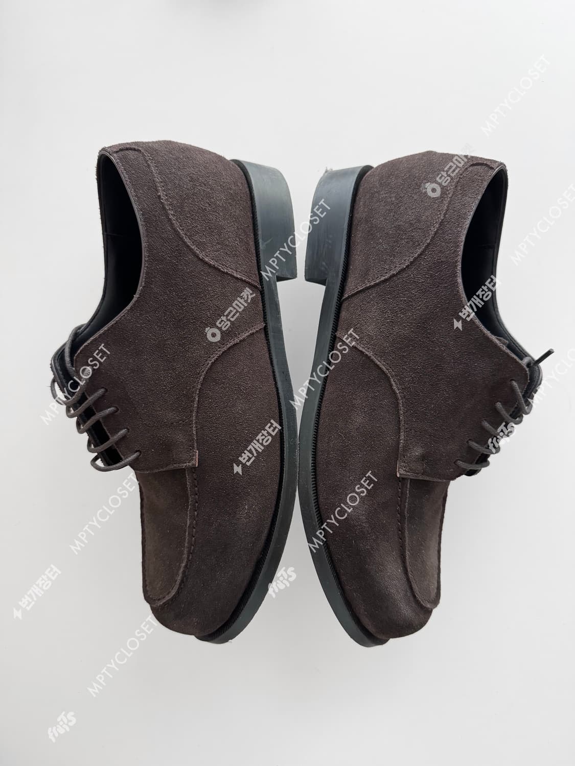 포스트맨 저널리스트 스웨이드 다크브라운 u팁 더비슈즈 상품이미지2