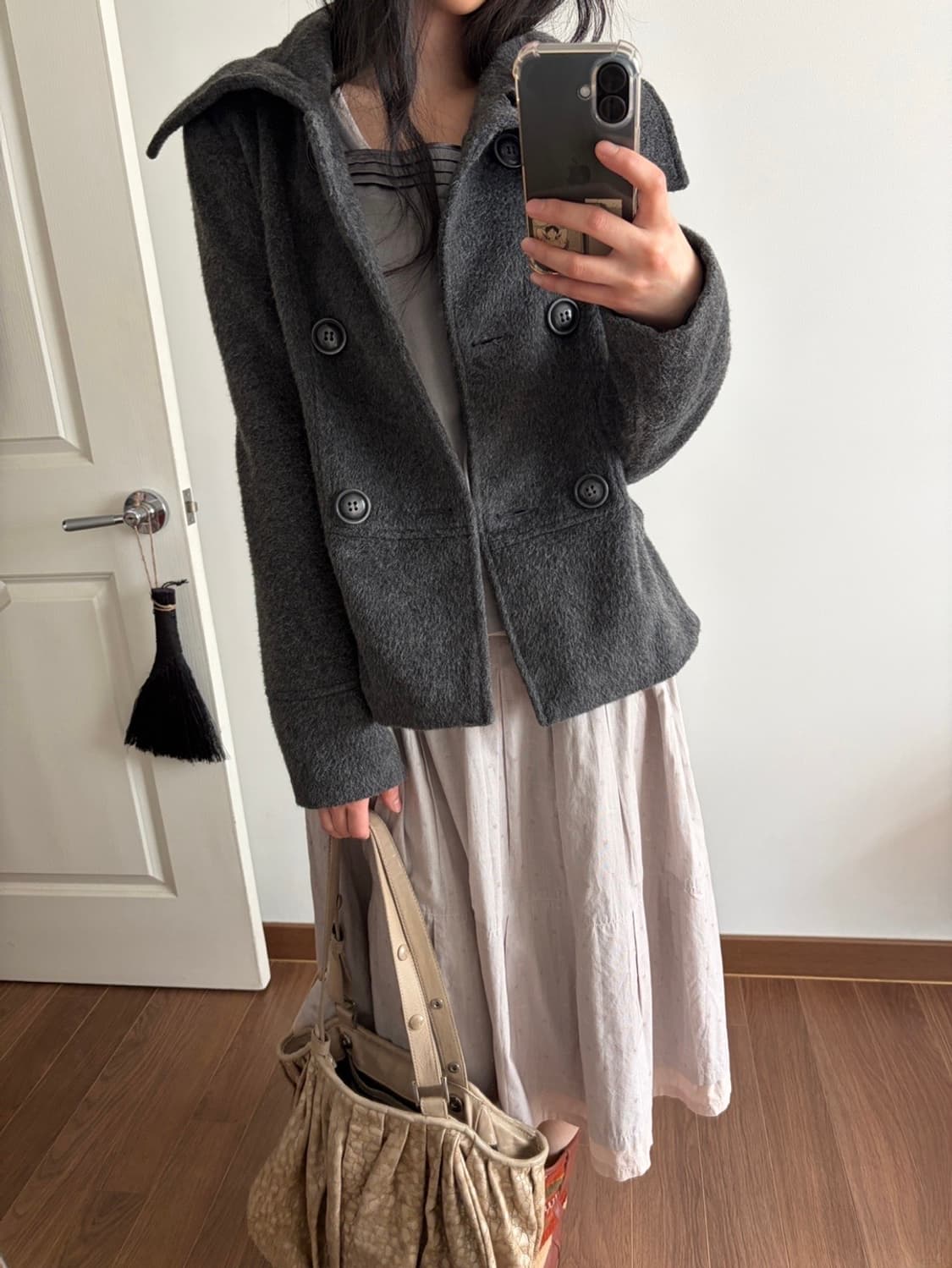 square neck long sleeve top 상품이미지4