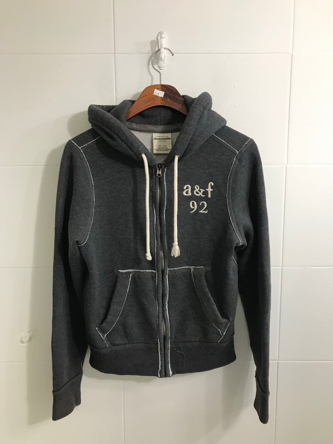 아베크롬비 뉴욕 작사 딱붙 후드집업 상품이미지2