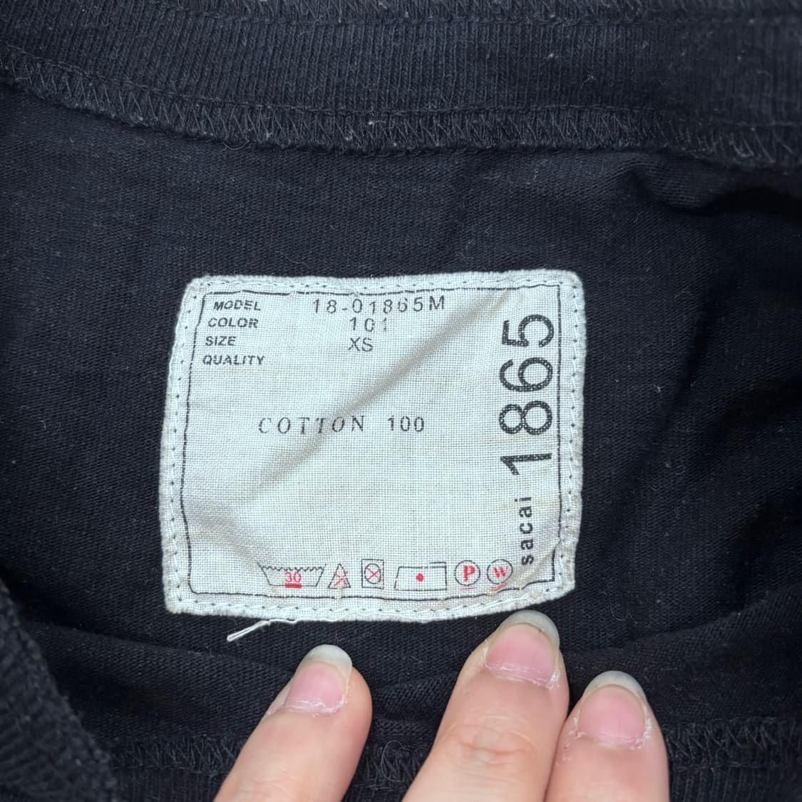 XS 사카이 측면 지퍼 반팔 티셔츠 0327E 상품이미지3