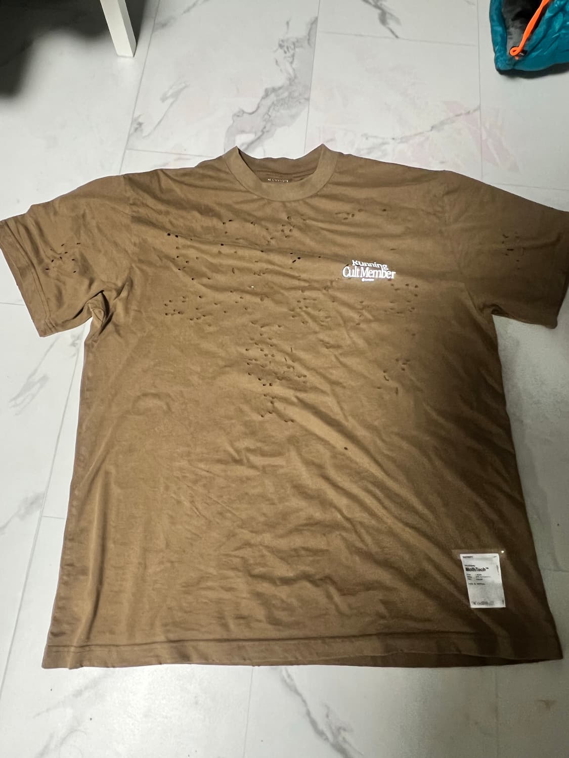 Satisfy MothTech 러닝 티셔츠 브라운 4 상품이미지1