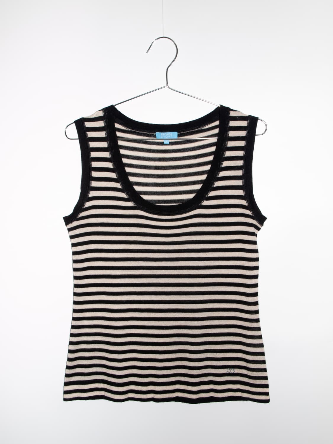 Silk Cashmere Stripe Sleeveless Top 상품이미지1