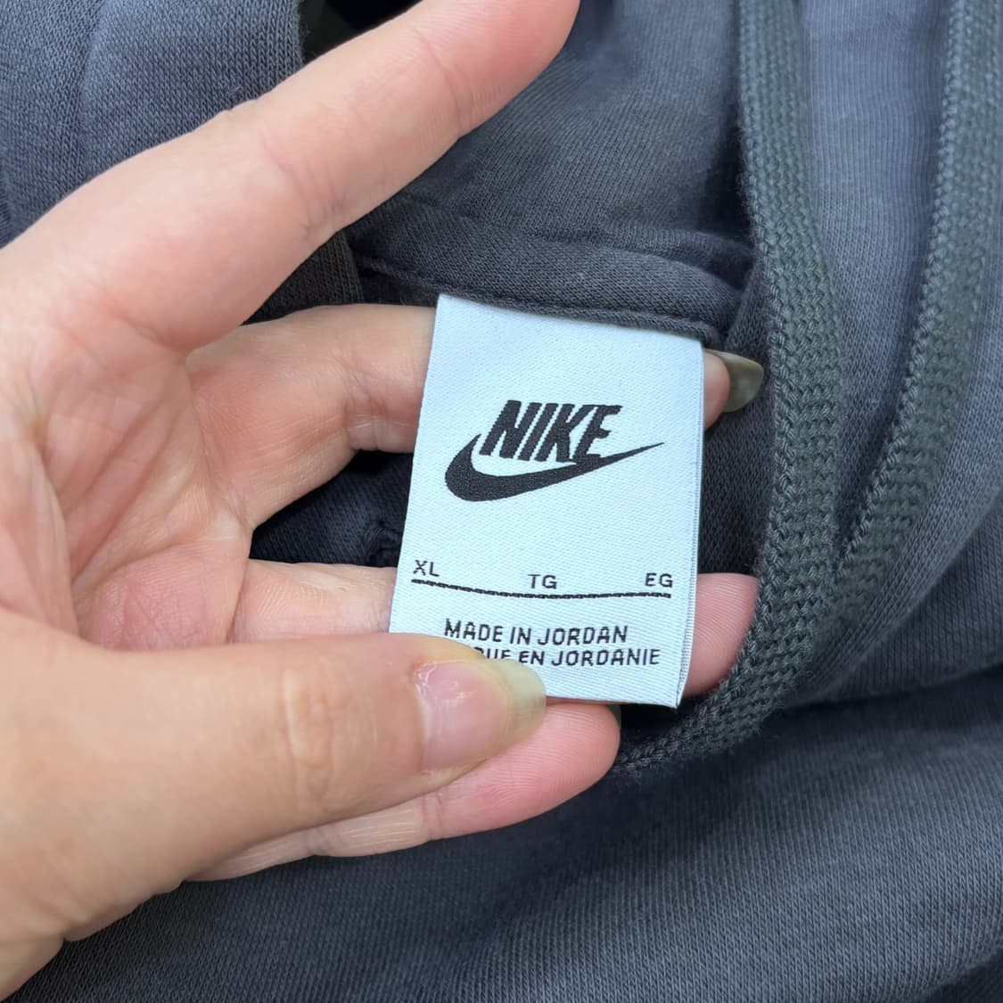 XL 나이키 남성 스우시 블랙 후드 티셔츠 0528Y2 상품이미지3
