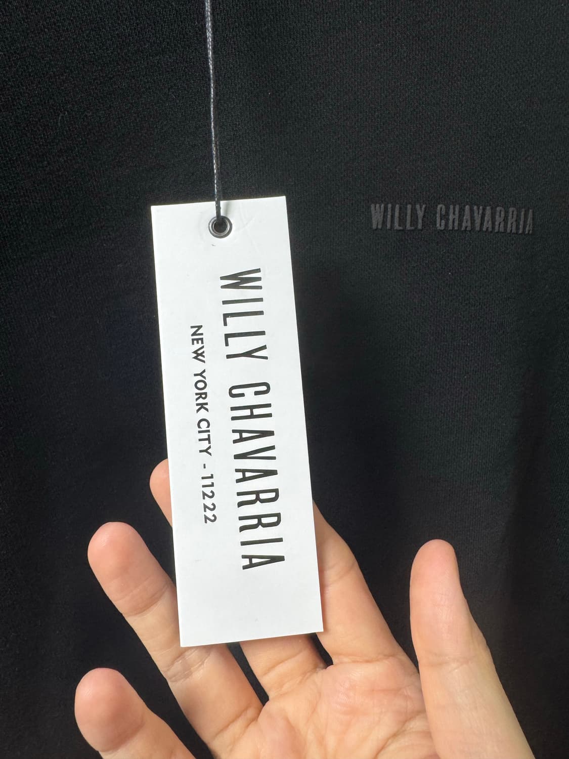 윌리차바리아 WILLY CHAVARRIA 블랙와플 맨투맨 롱슬리브 상품이미지7