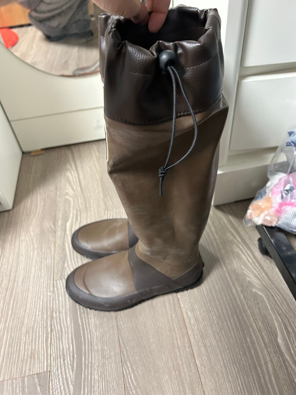 WBSJ 레인부츠 브라운 235-240 상품이미지5