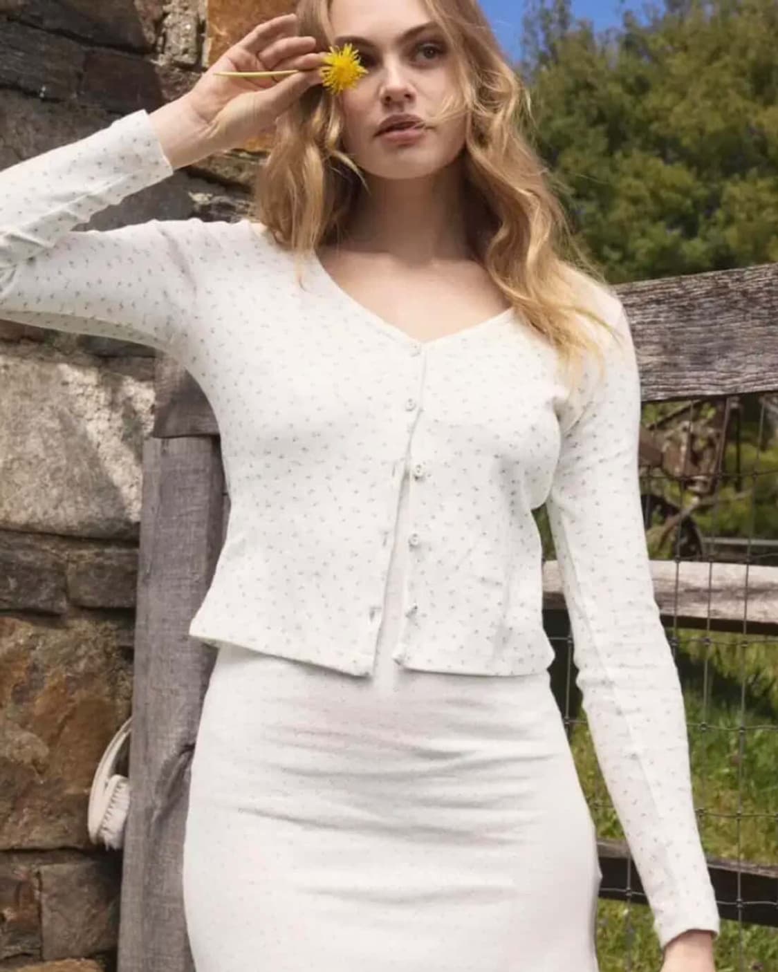 글로니 프로방스 아일렛 가디건 크림블룸 상품이미지2