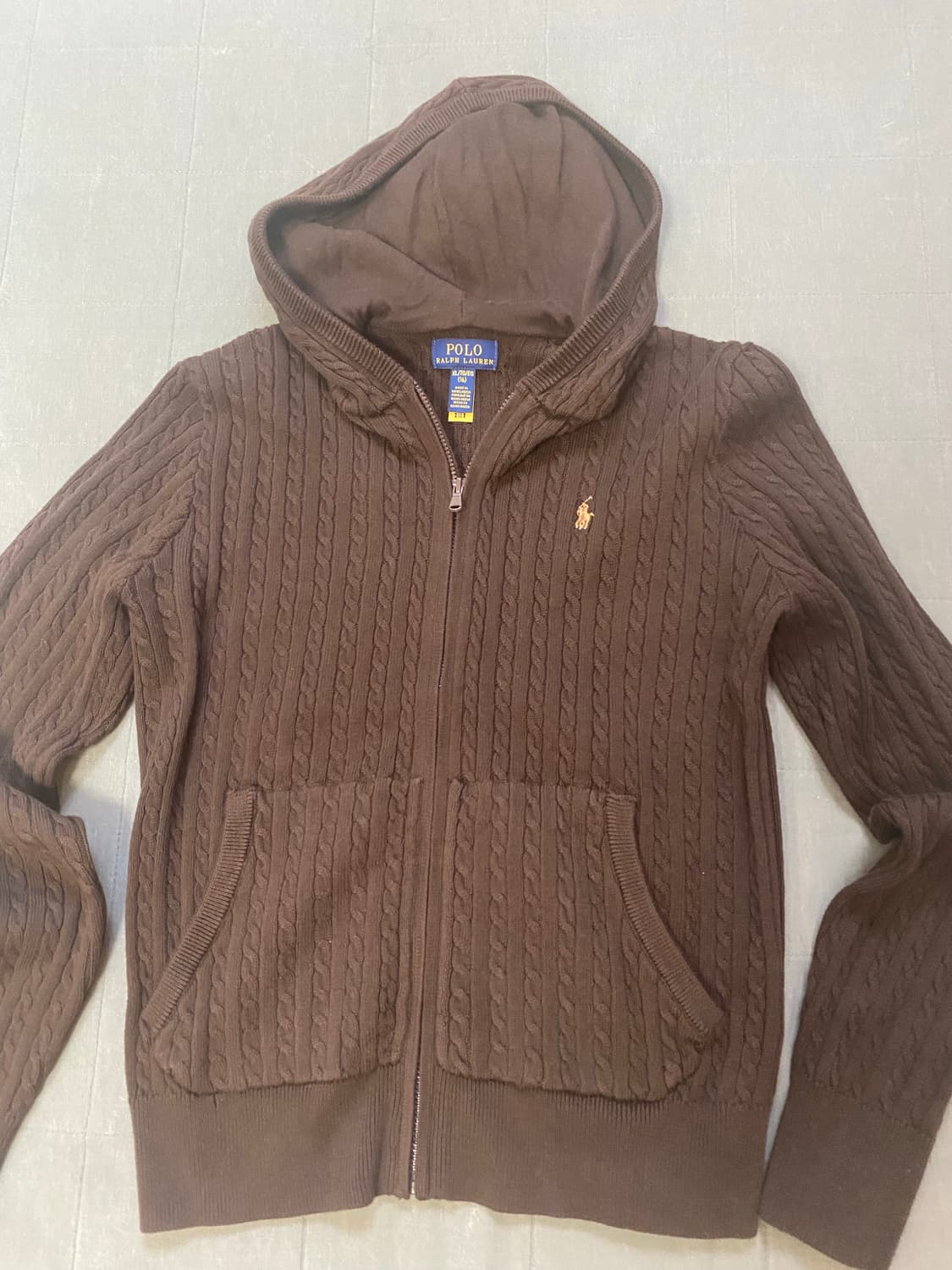 폴로 니트 후드 가디건  상품이미지1