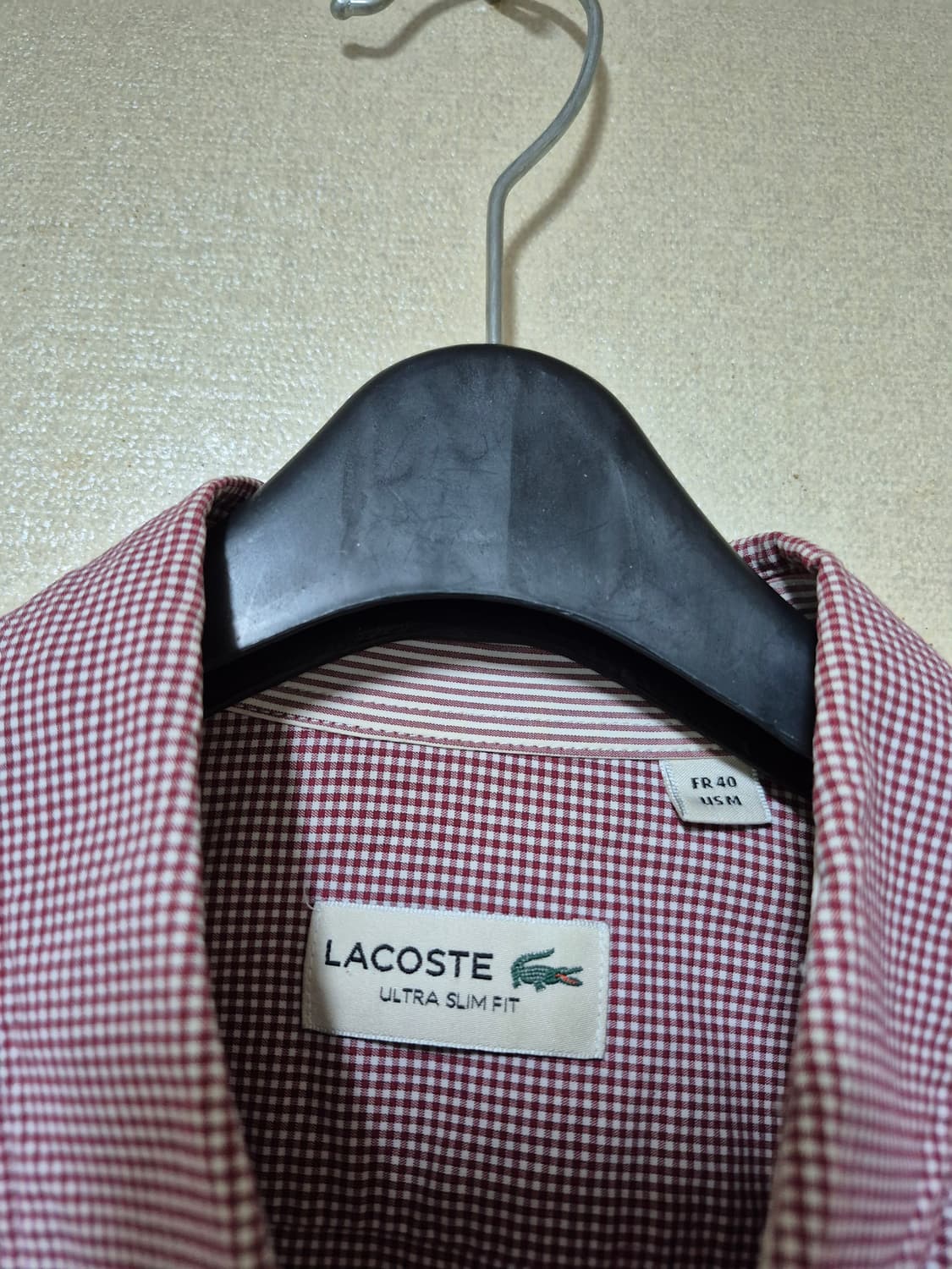 라코스테 울트라슬림핏 나노 깅엄 셔츠 상품이미지6