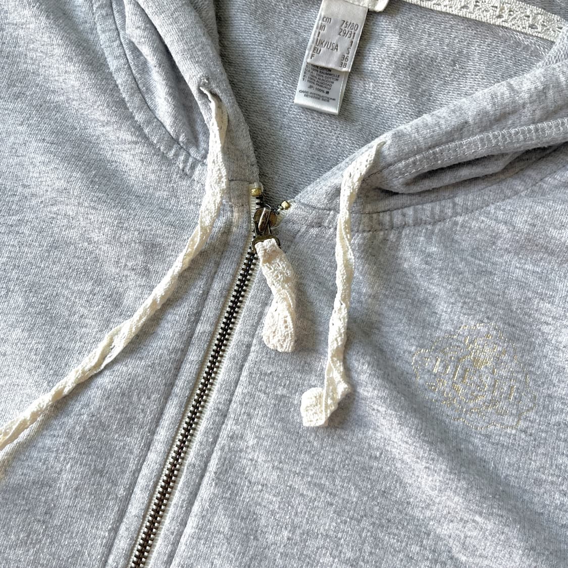 DIESEL lace point hood zip-up 상품이미지6