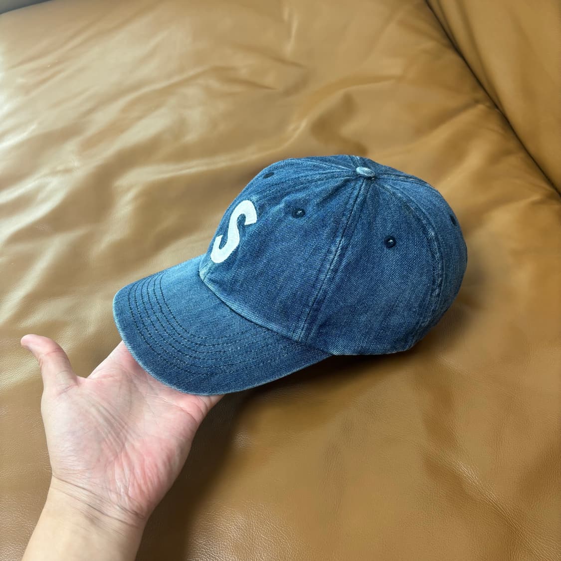 Supreme 슈프림 케블라 인디고 데님 S로고 6패널 볼캡 모자 상품이미지4