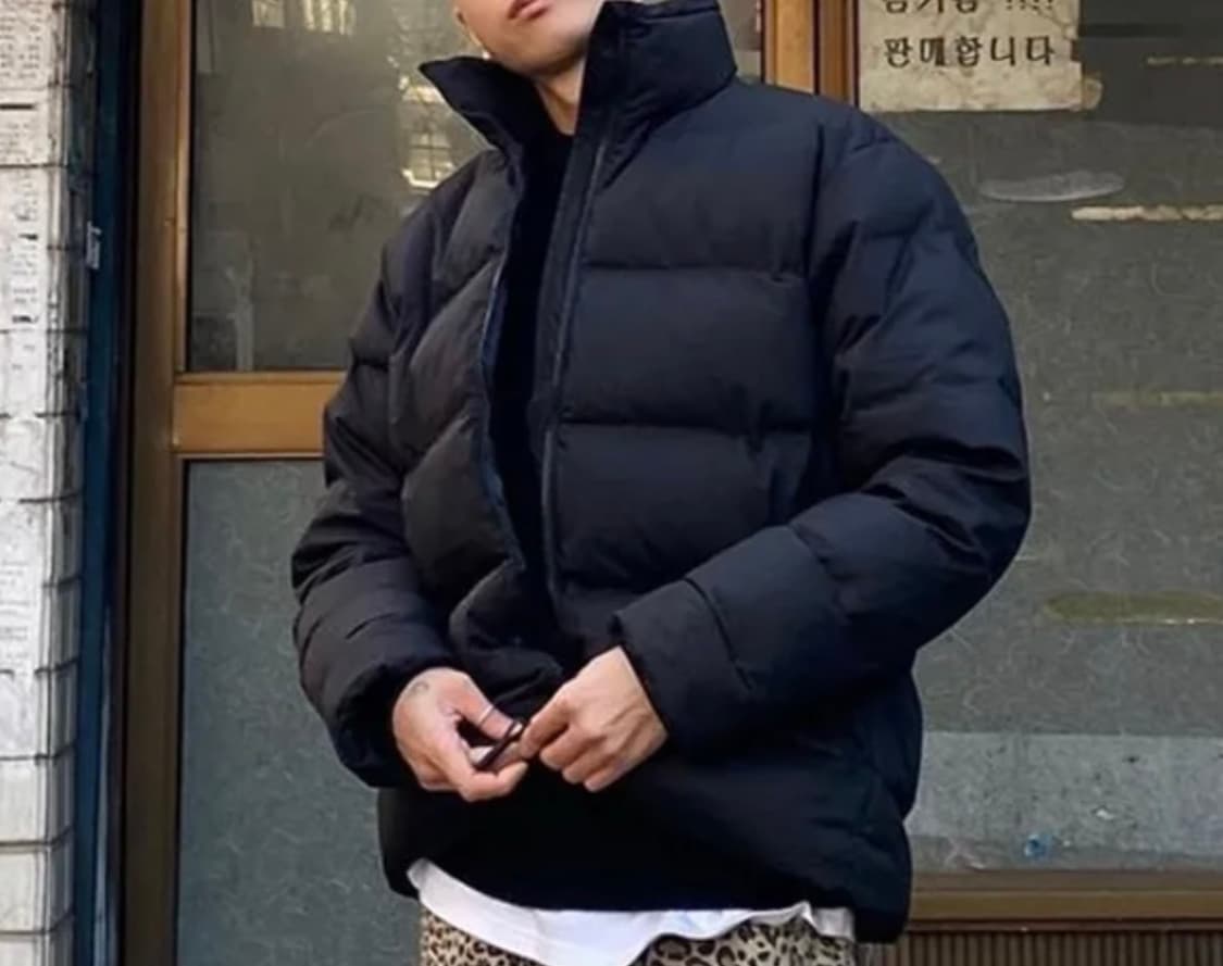 라퍼지스토어 덕다운 심리스 미니멀 푸퍼 숏패딩 상품이미지1