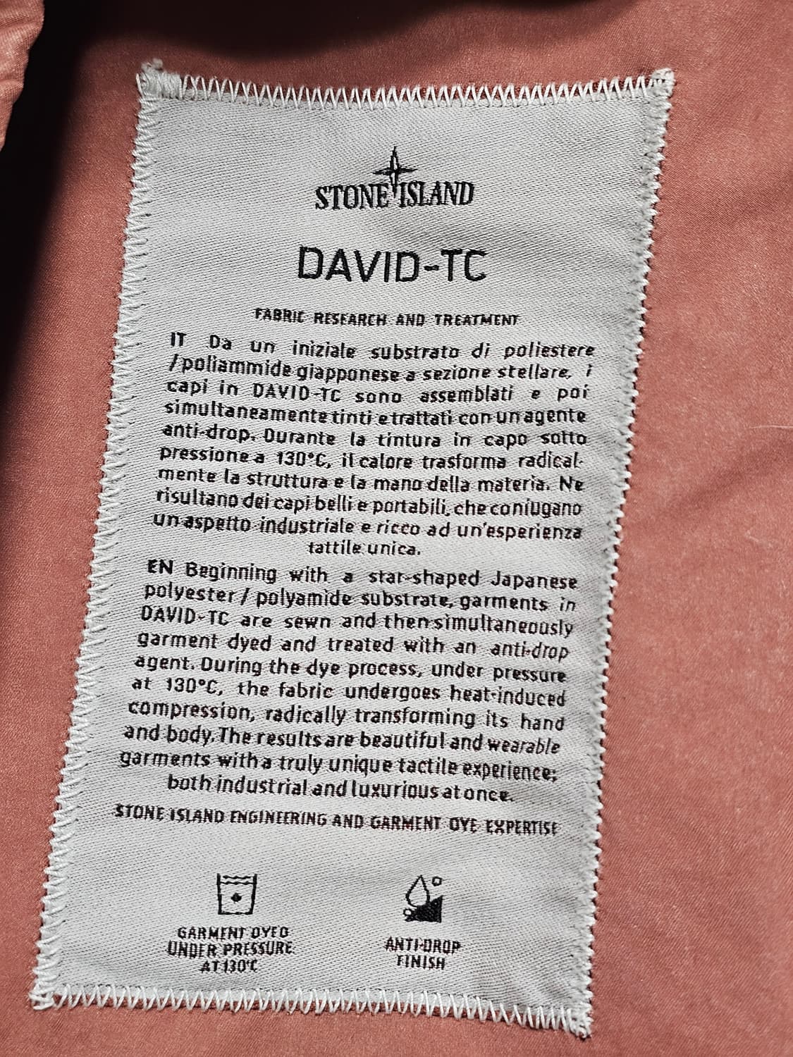 스톤아일랜드 양털 내피 다비드 TC 패딩 자켓 상품이미지8