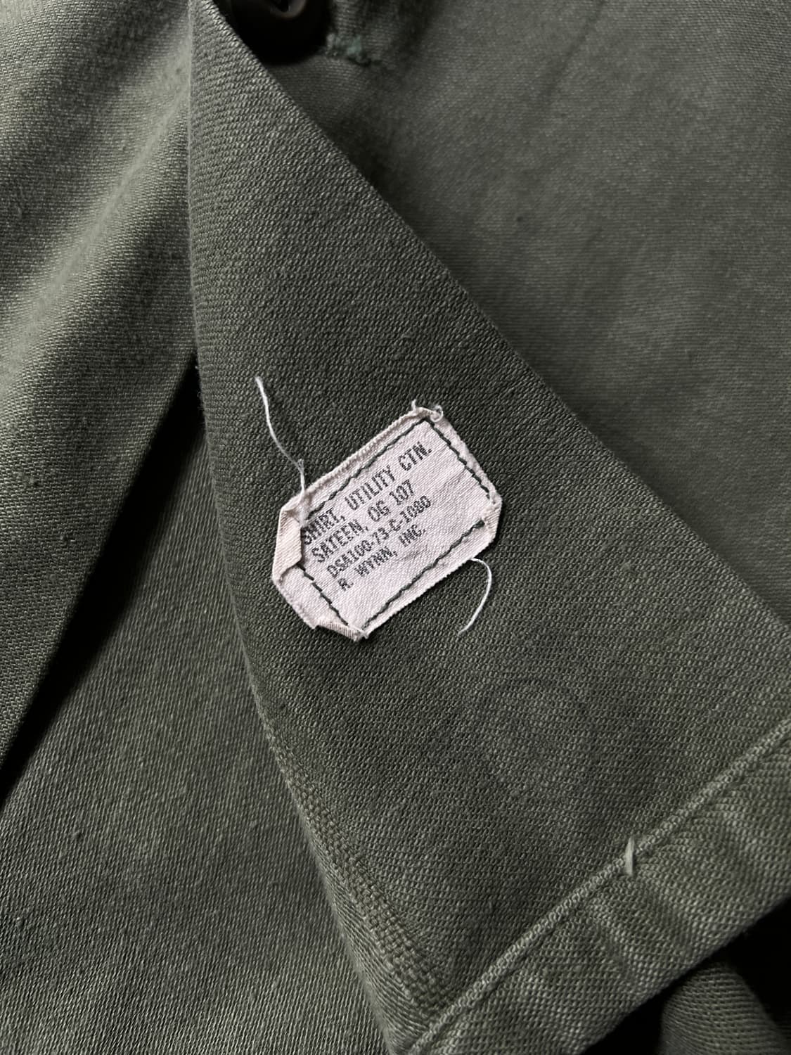 [M]70's 오리지널 USMC OG-107 밀리터리 셔츠 상품이미지5